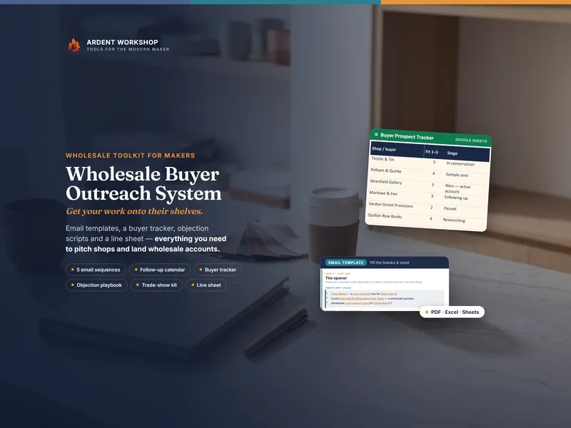 Wholesale Buyer Outreach System — Email Sequences, a Buyer Tracker, Objection Scripts & a Line Sheet