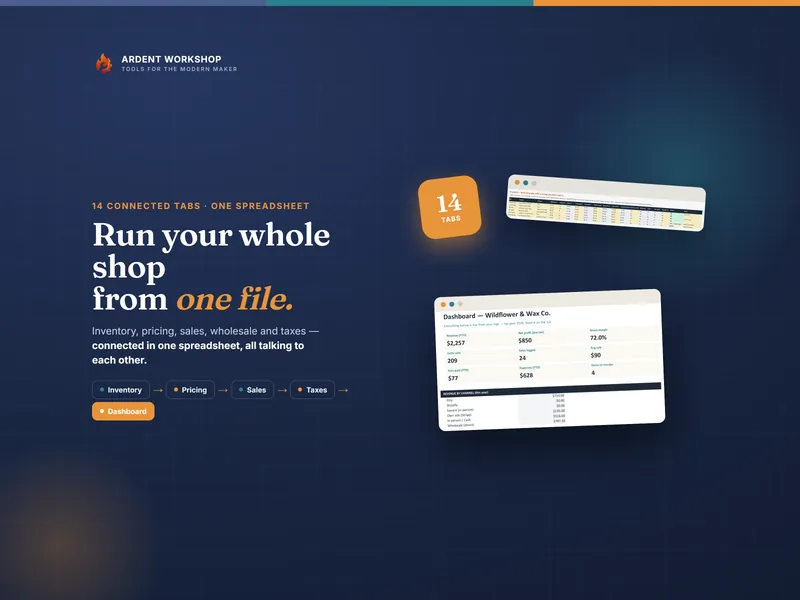 Maker's Business Operating System — run your whole shop from one file