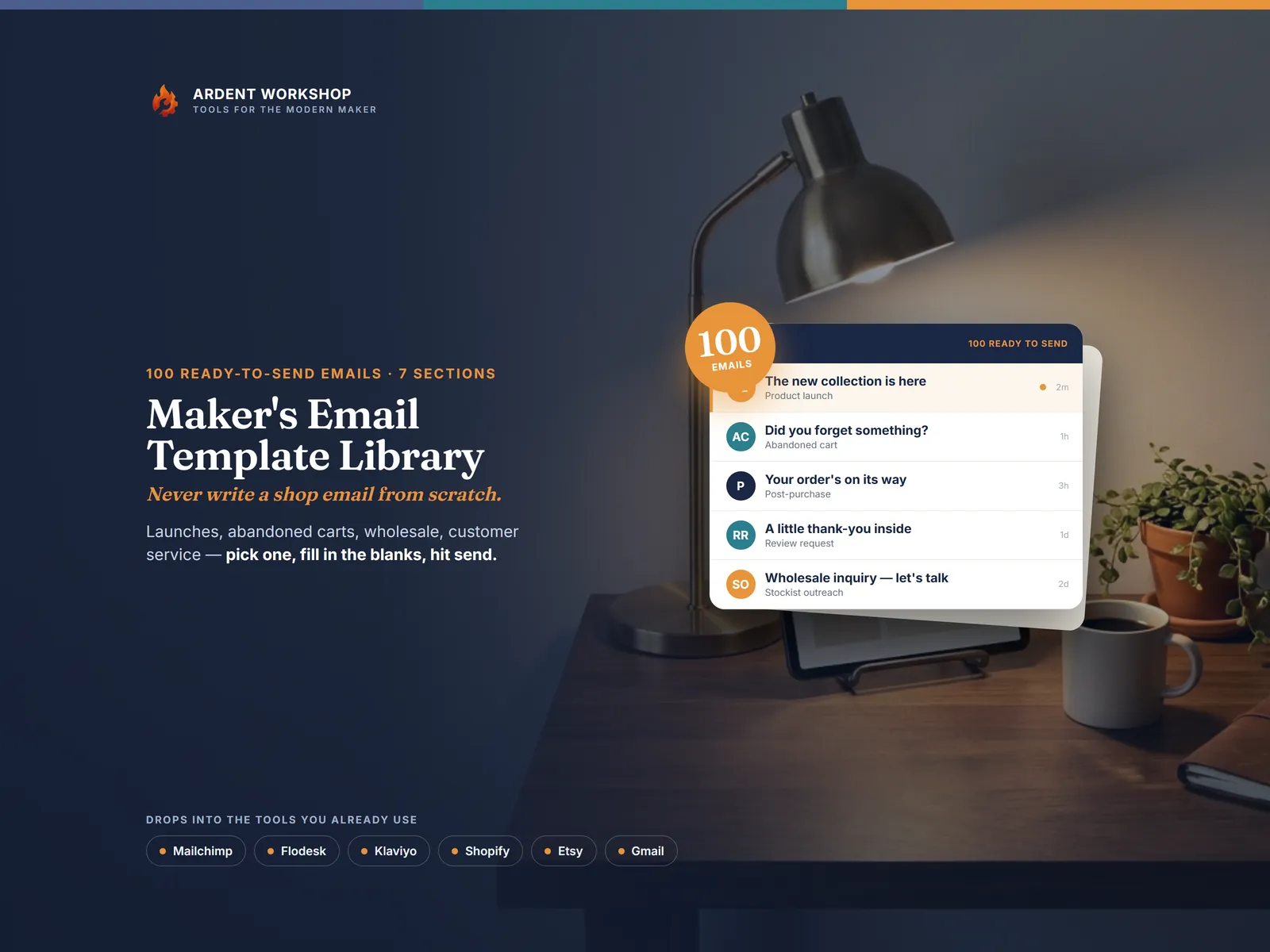 Maker's Email Template Library — never write a shop email from scratch