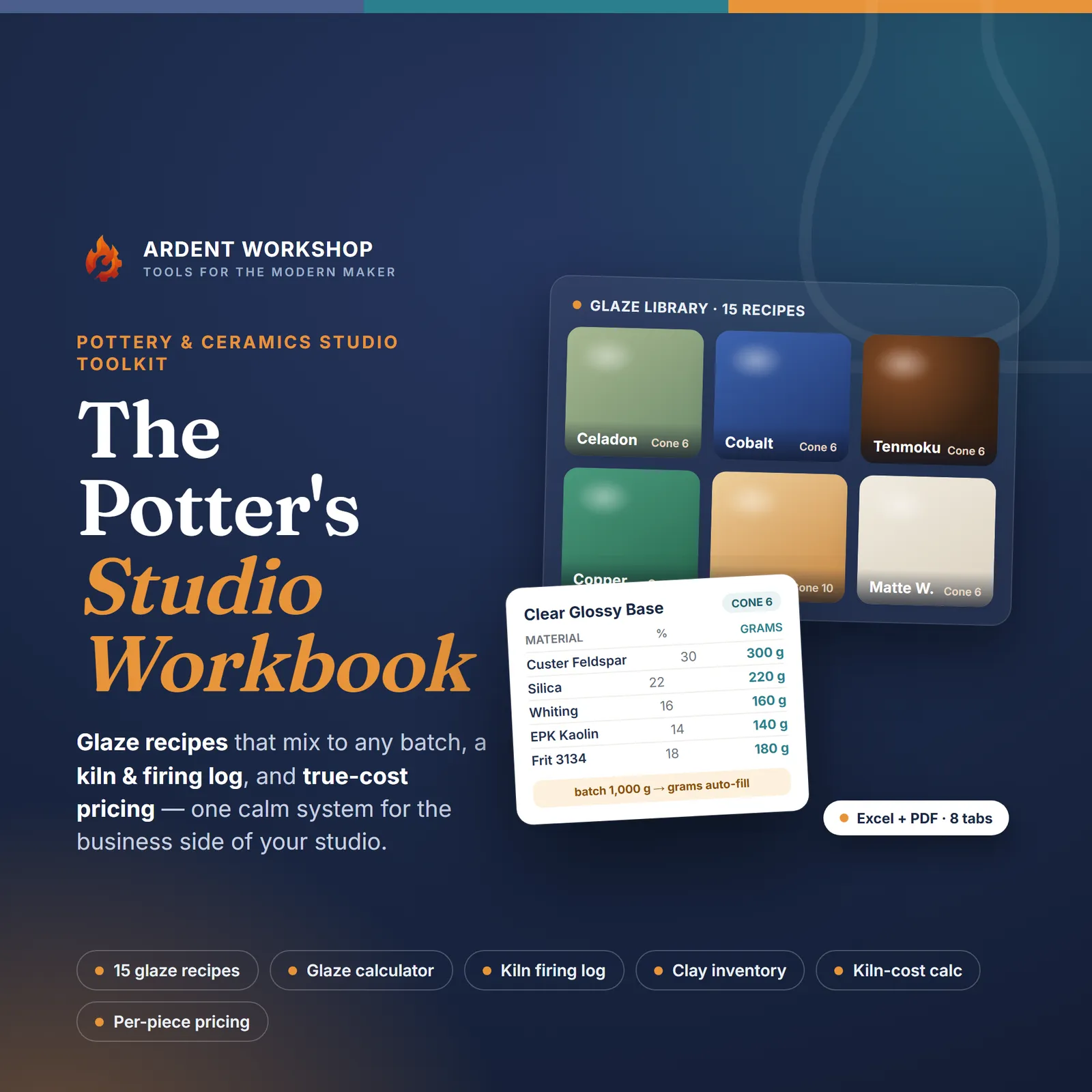 Pottery & Ceramics Studio Workbook — Email Sequences, a Buyer Tracker, Objection Scripts & a Line Sheet