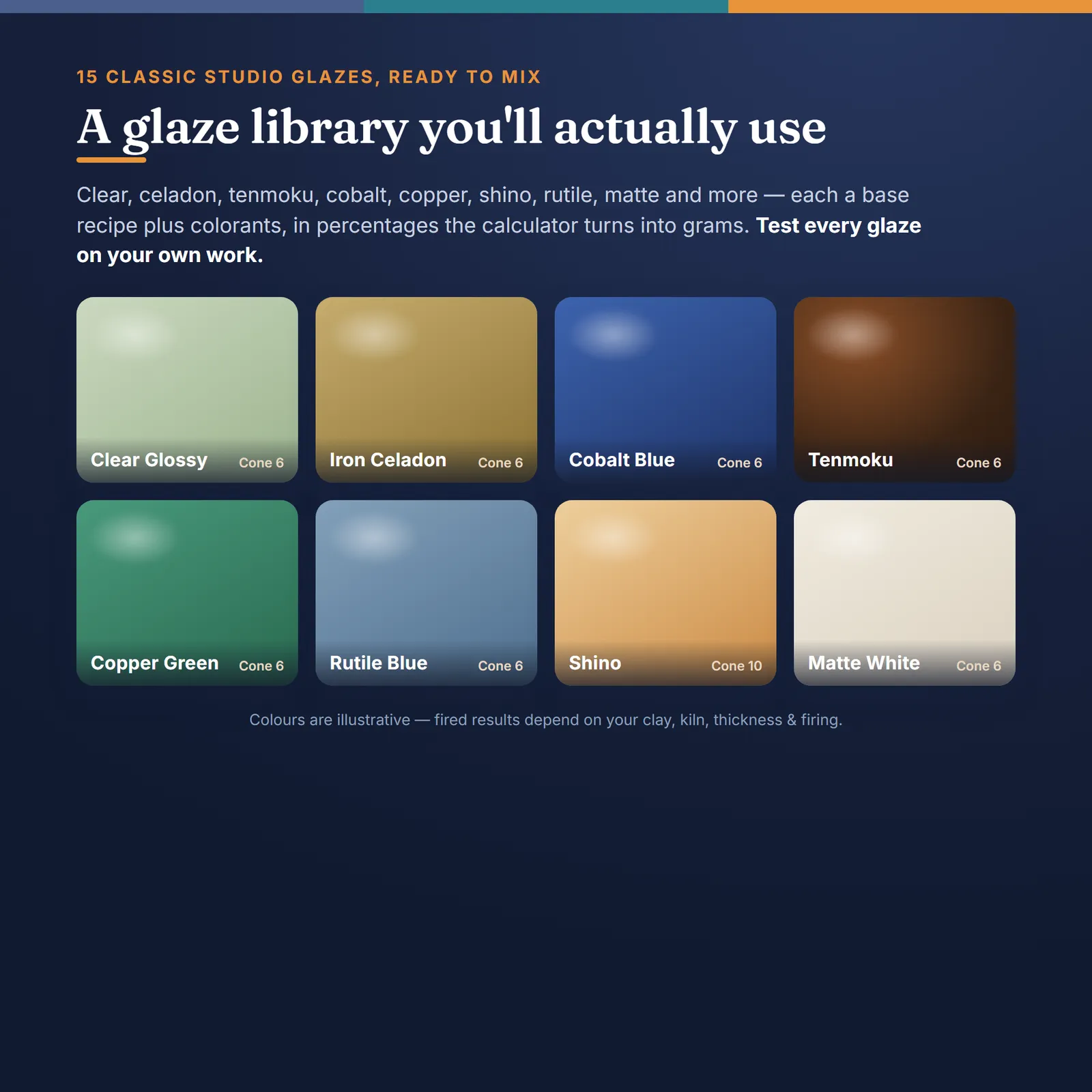 Pottery & Ceramics Studio Workbook — Glaze Library