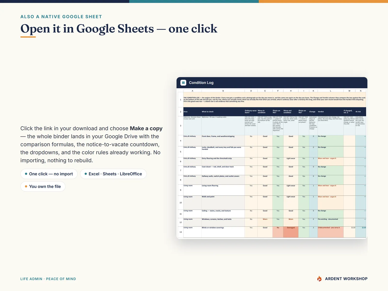 Open the Renter's Deposit-Protection Binder in Google Sheets with one click — a native copy, no import needed