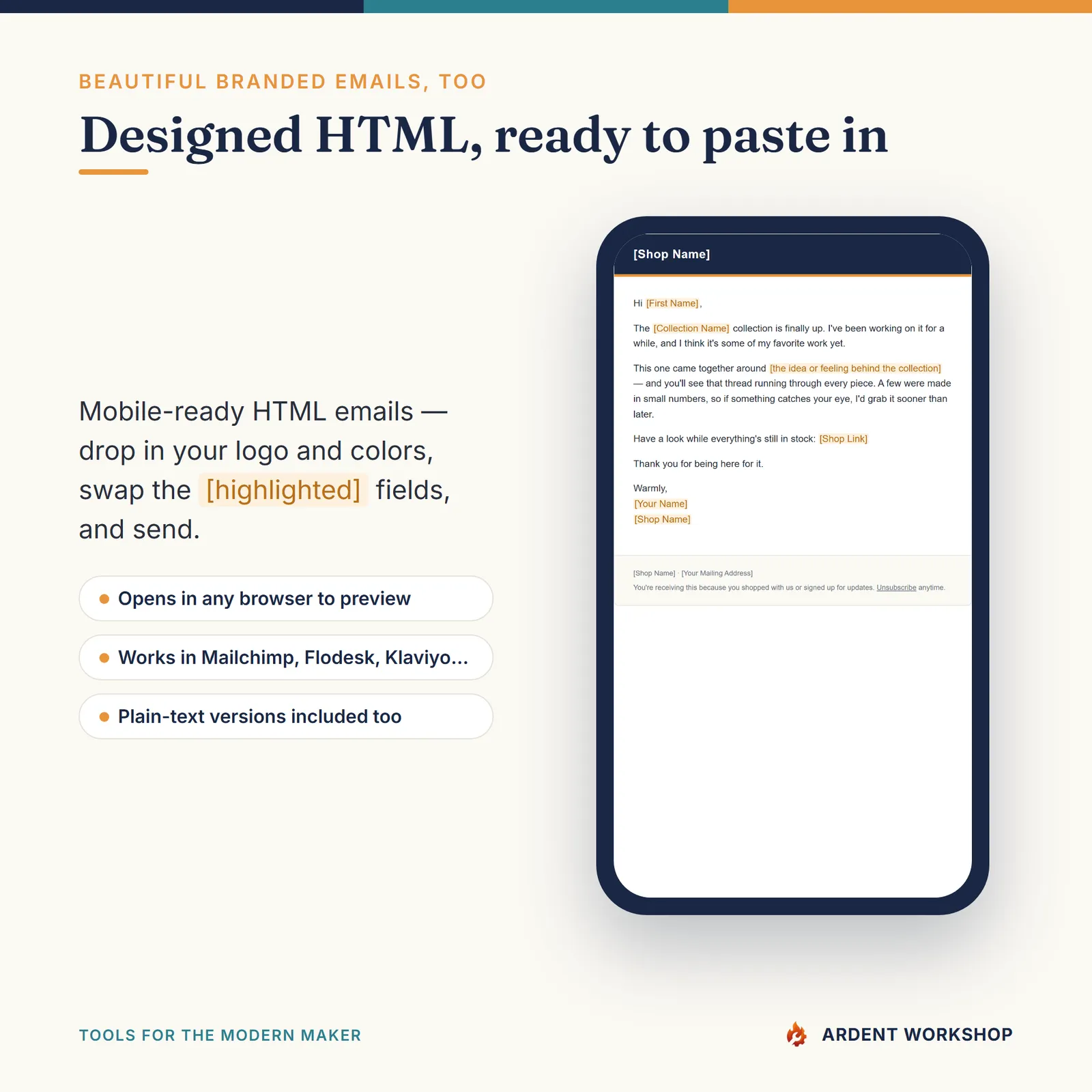 The Maker's Email Template Library — HTML ready to use