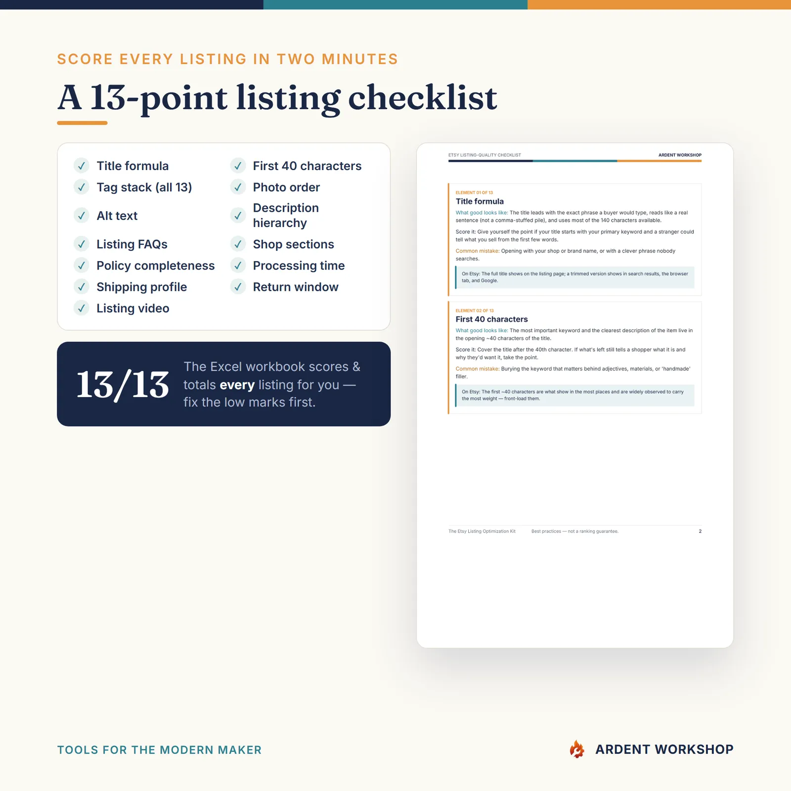 Etsy Listing Optimization Kit — Checklist