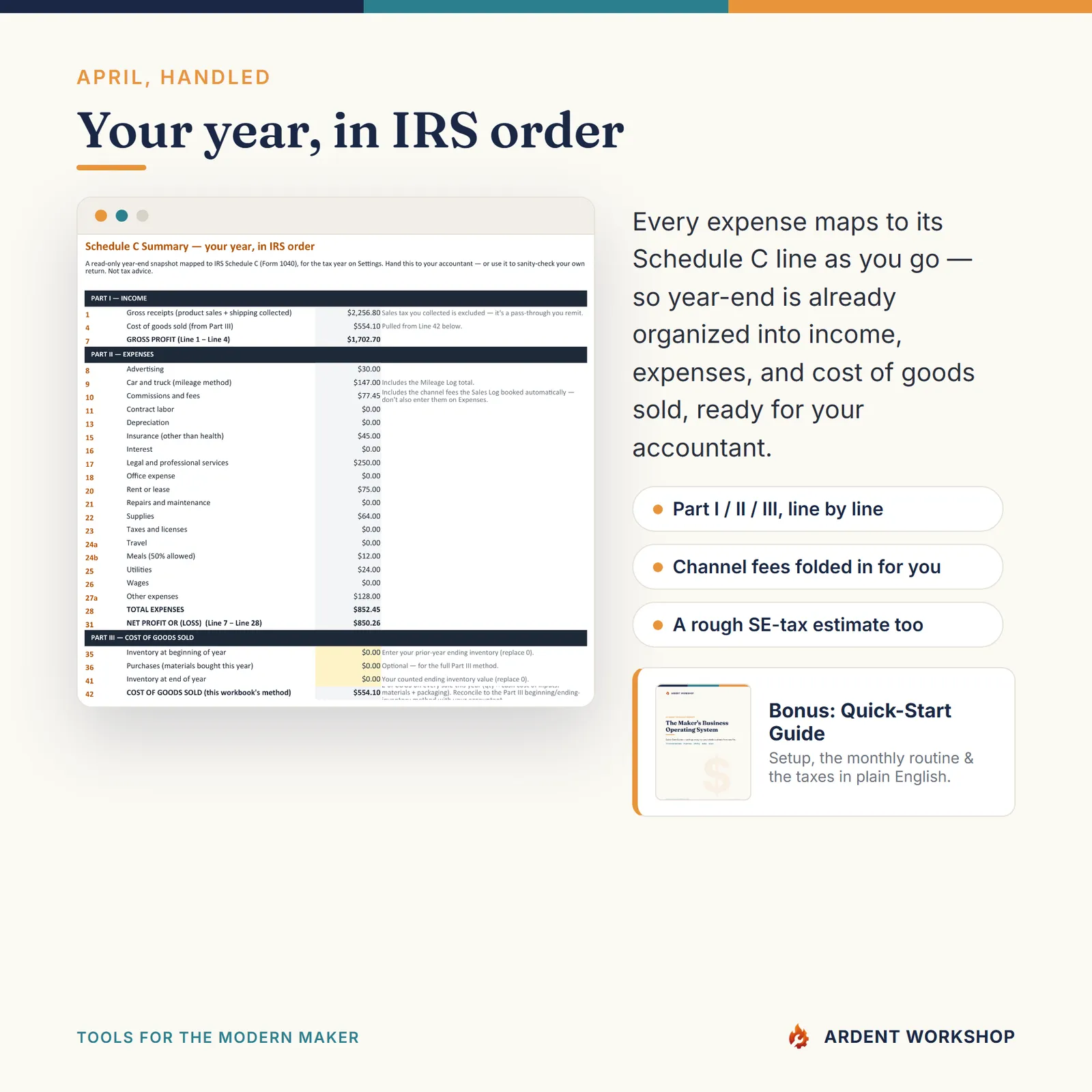 Maker's Business Operating System — Taxes