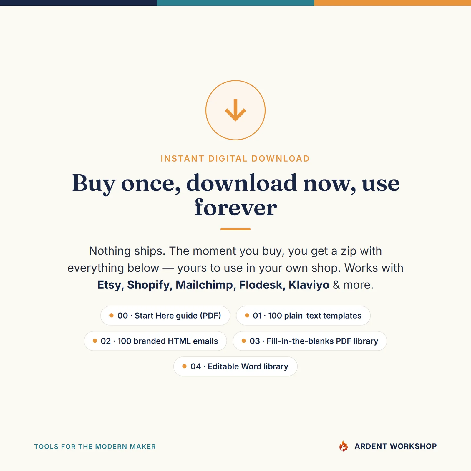 The Maker's Email Template Library — Instant download