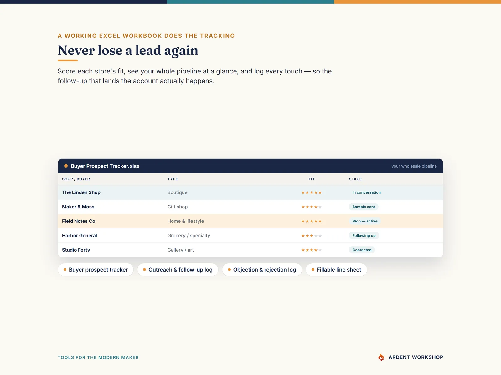 Wholesale Buyer Outreach System — The Excel buyer prospect tracker