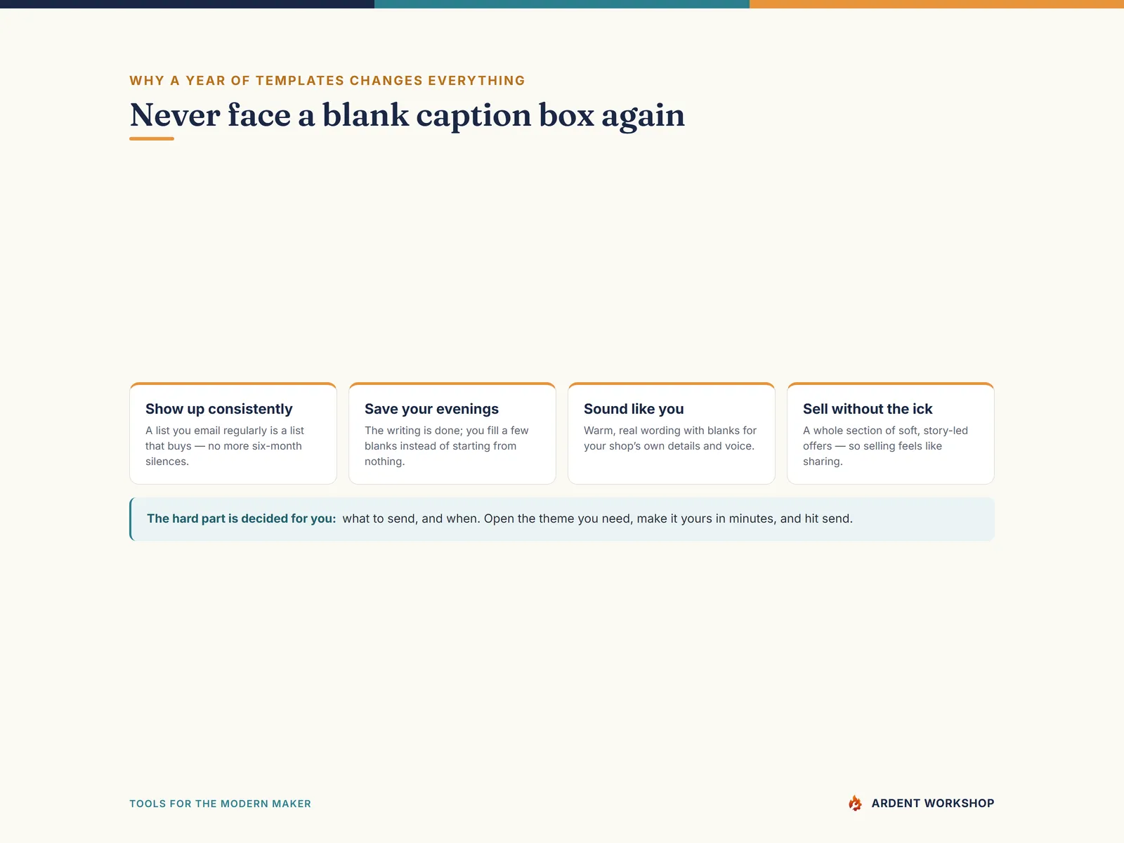 Maker's Newsletter Year — never face a blank caption box again