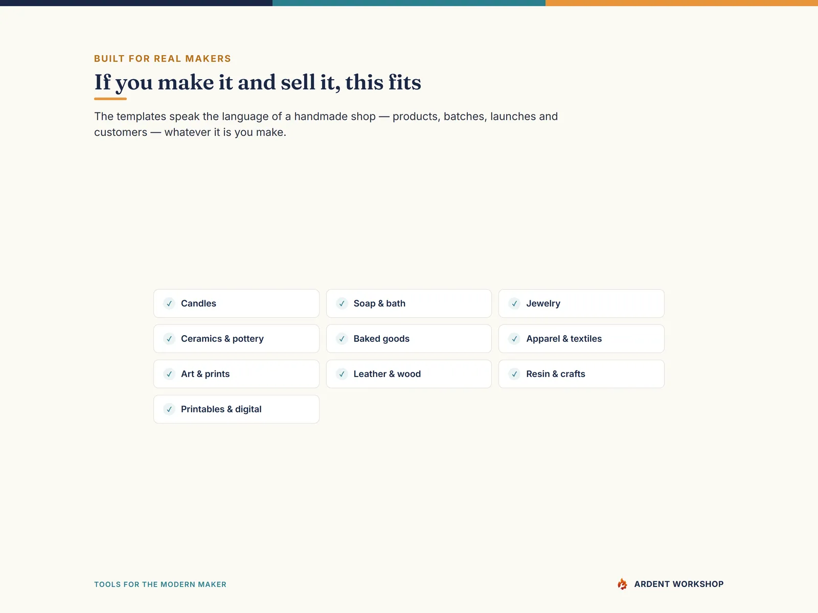 Maker's Email Template Library — built for every kind of handmade shop