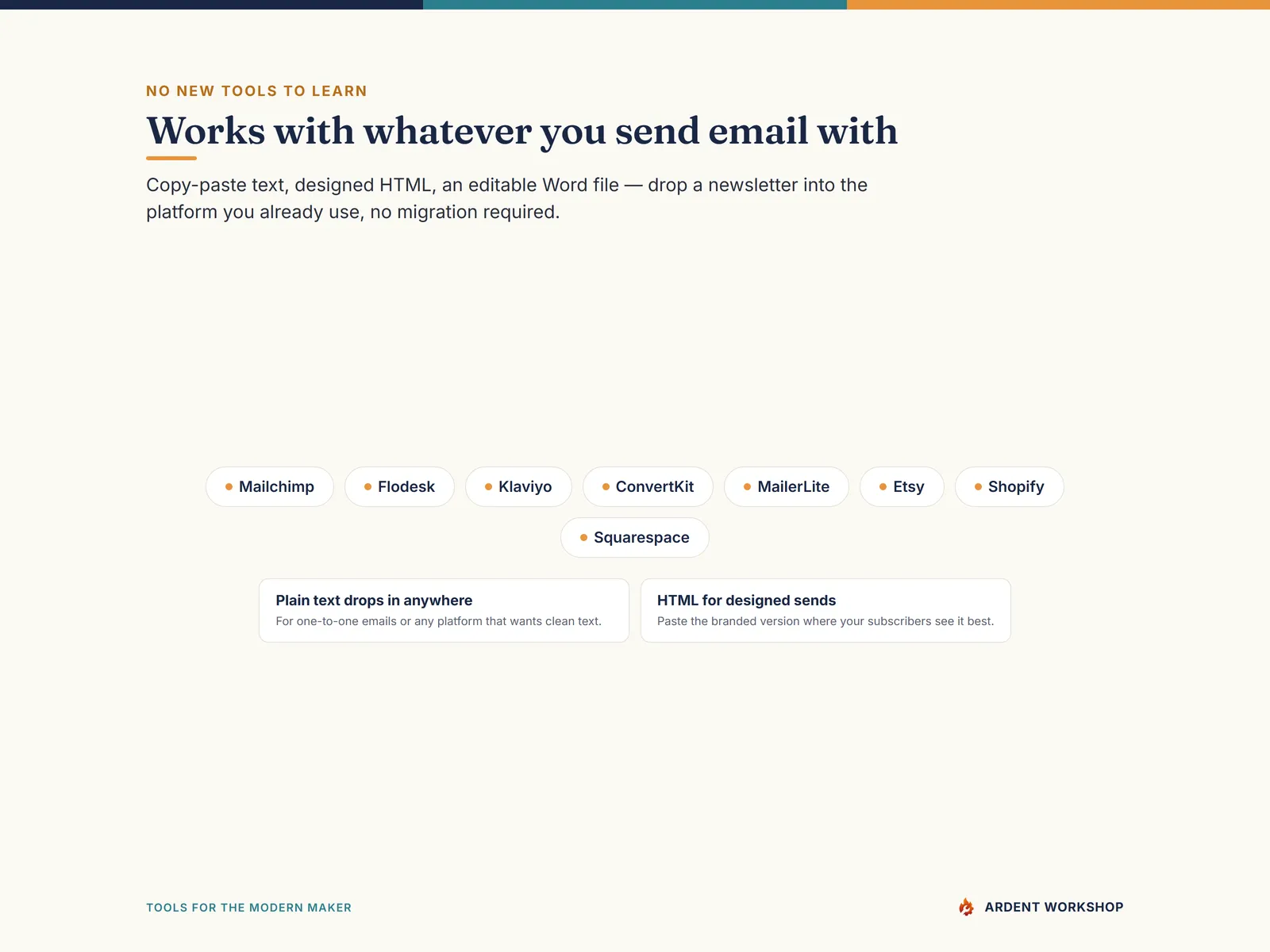 Maker's Newsletter Year — works with Mailchimp, Flodesk, Klaviyo, Etsy, Shopify and more