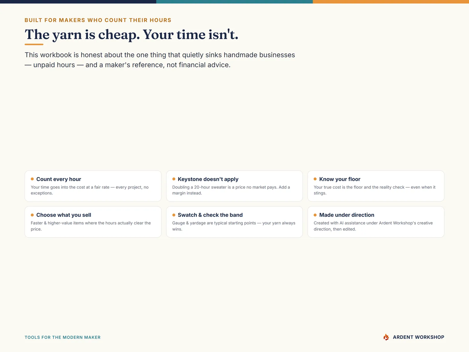 The Knitter's & Crocheter's Workbook — built for makers who count their hours