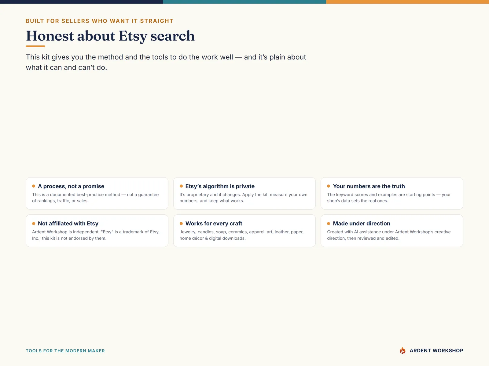 Etsy Listing Optimization Kit — honest about Etsy search