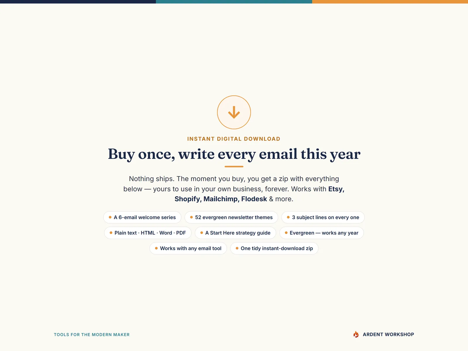 Maker's Newsletter Year — instant download, works any year