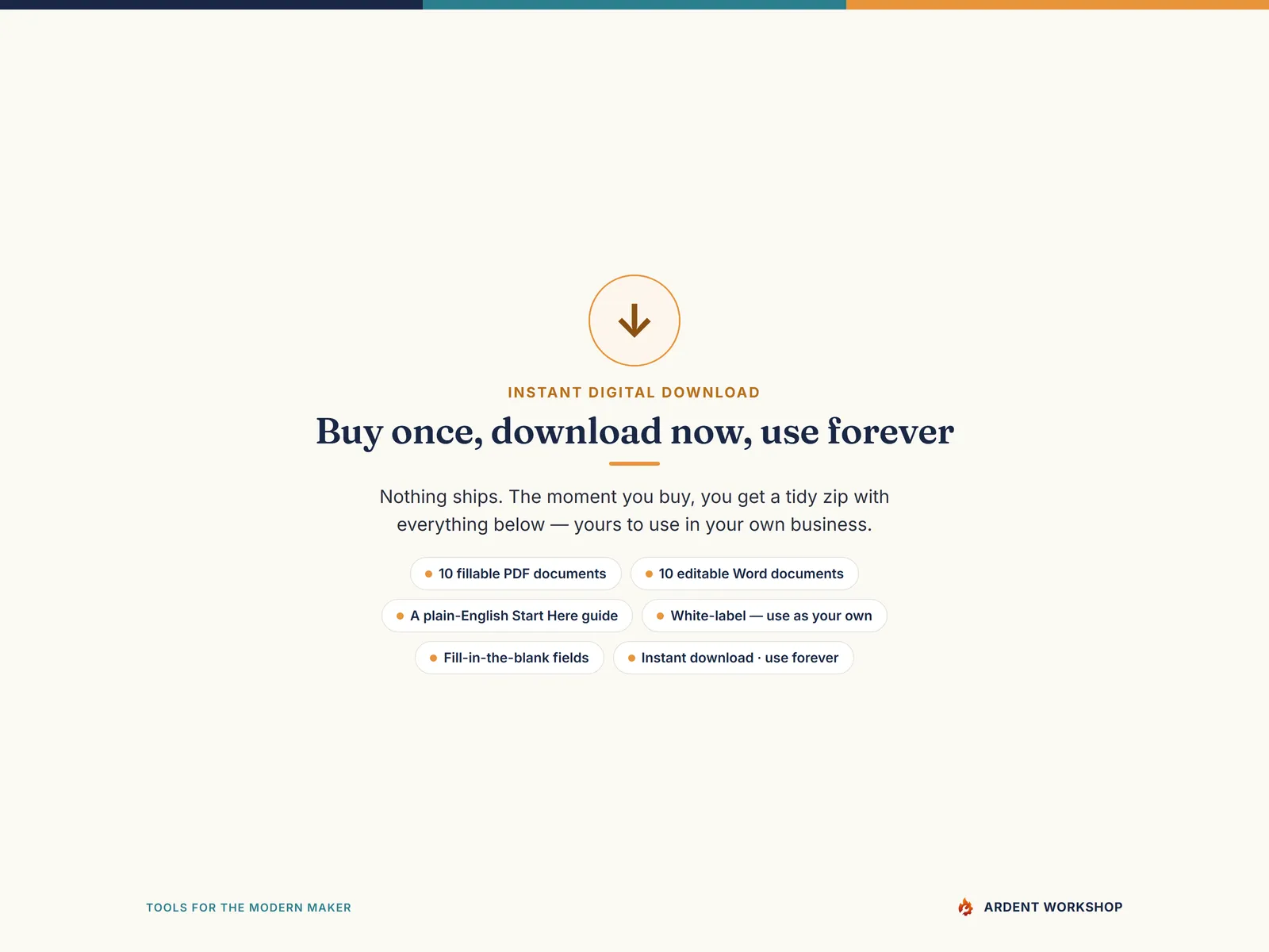 Craft Business Legal Pack — instant download, buy once and use forever