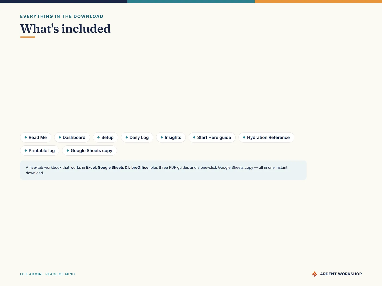 Everything included in the Hydration Tracker download