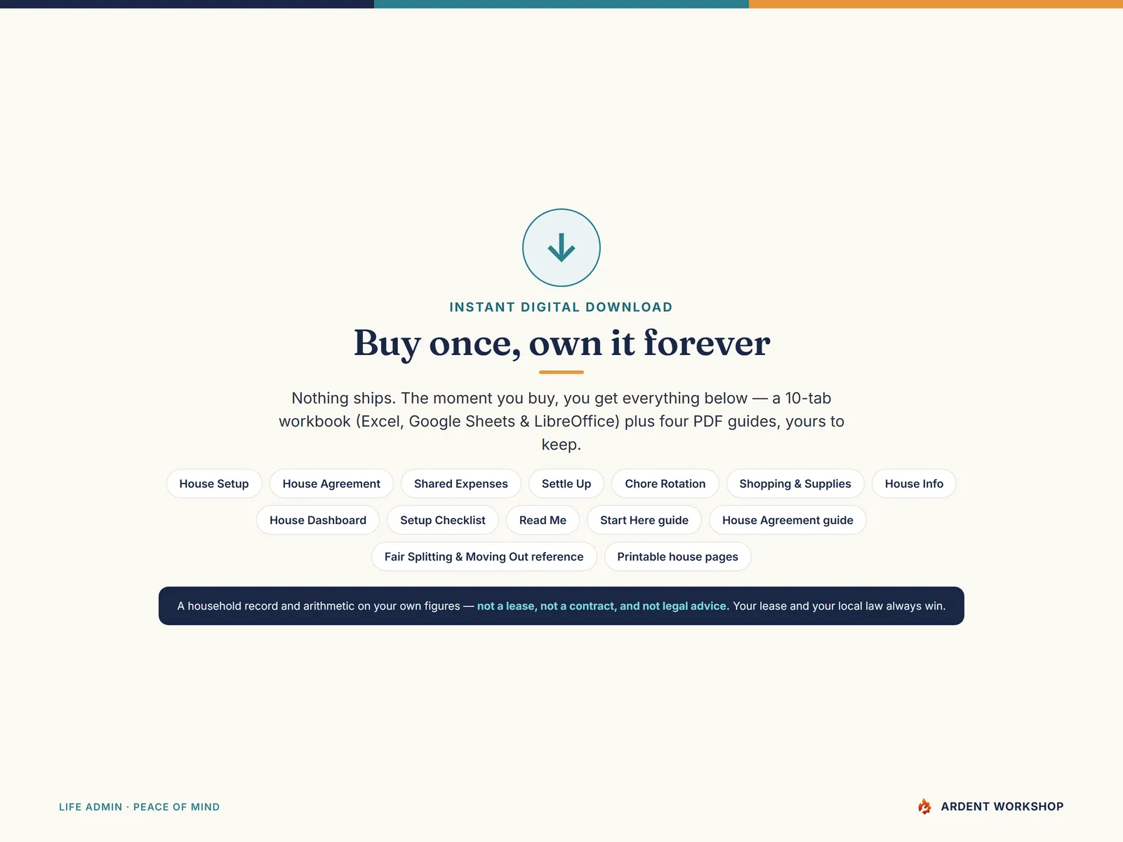 Roommate & Shared-Household Operations Kit — instant digital download, buy once and own it