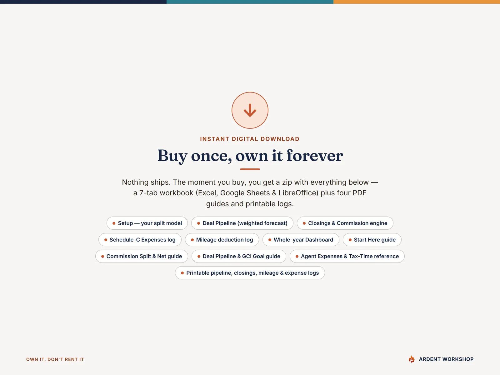 Real-Estate Agent Deal & Commission Tracker — instant digital download