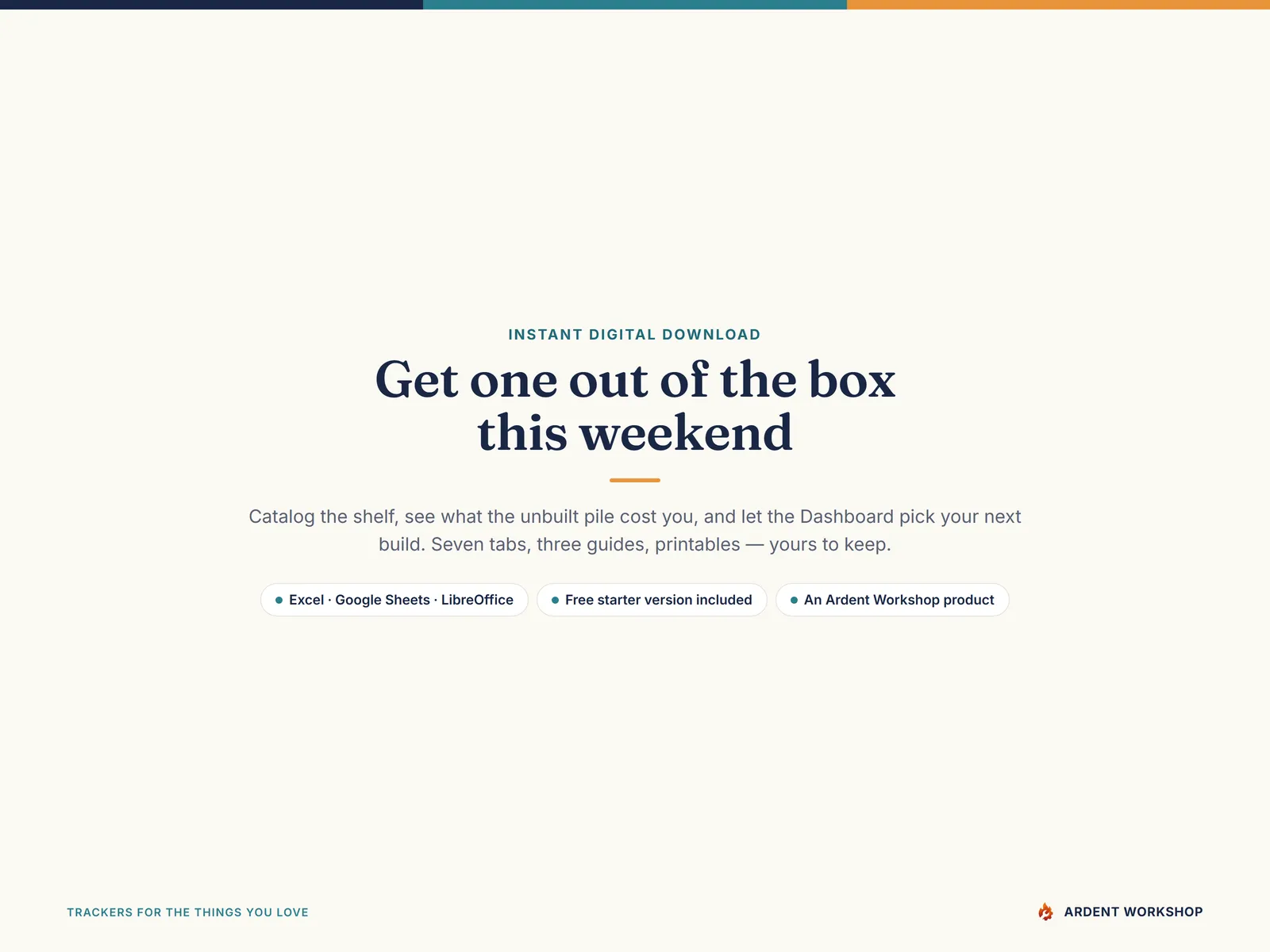 Instant digital download — seven tabs, three guides, and printables, yours to keep