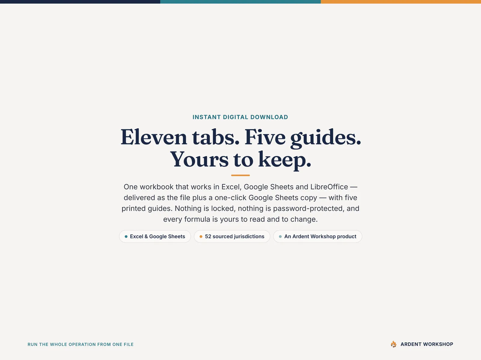 Instant digital download — eleven tabs and five guides, yours to keep
