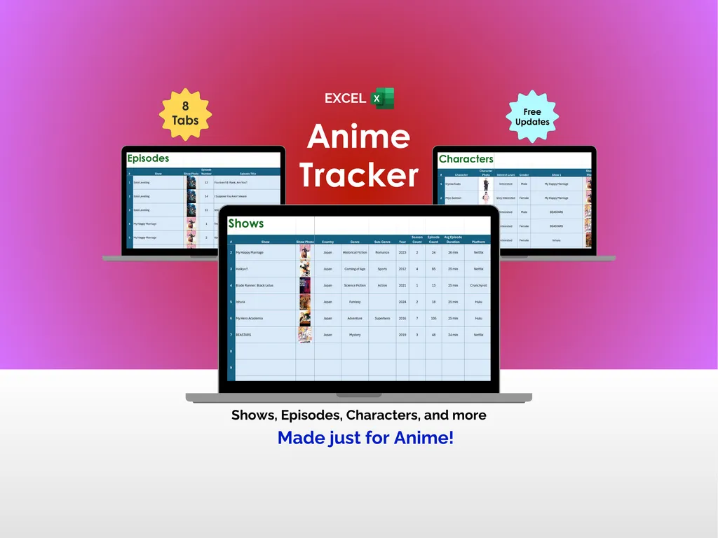 Anime Tracker - Excel
