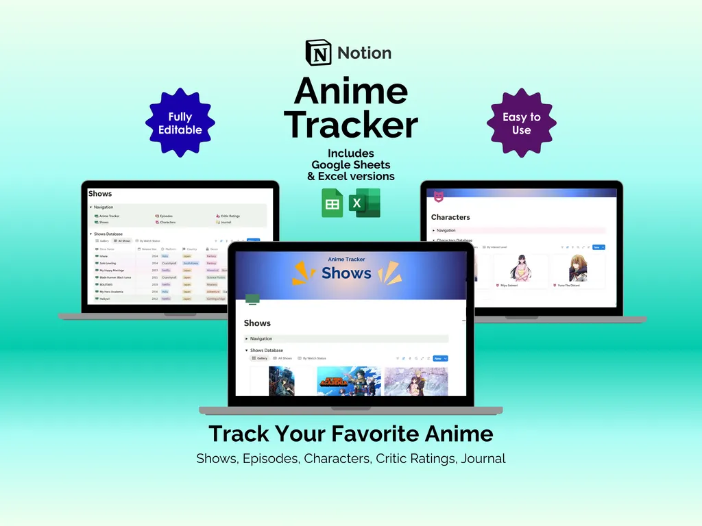 Anime Tracker - Notion