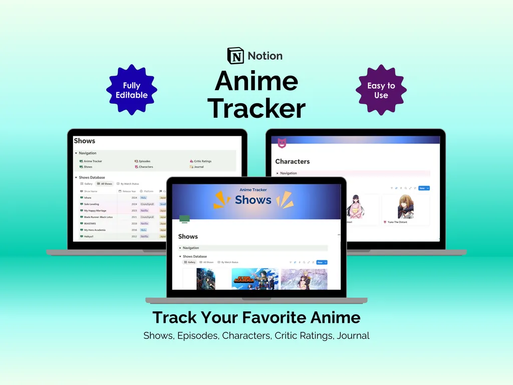 Anime Tracker - Notion