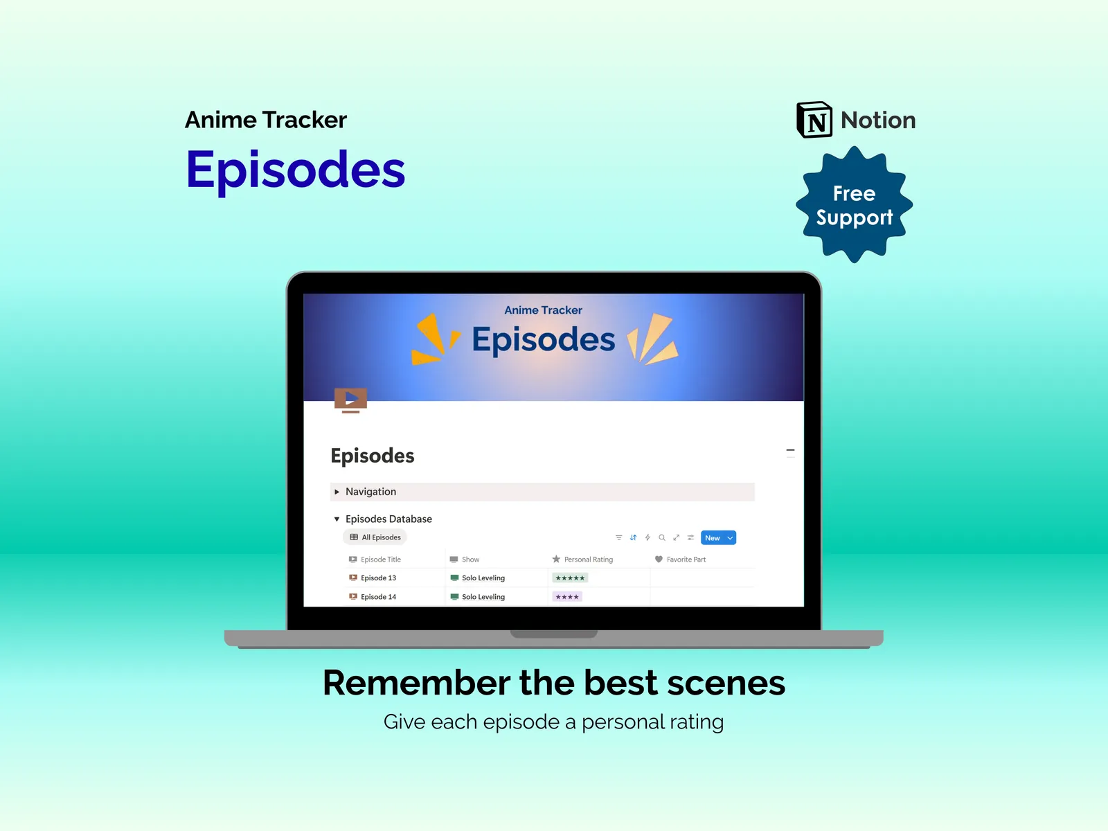 Anime Tracker - Notion - Episodes