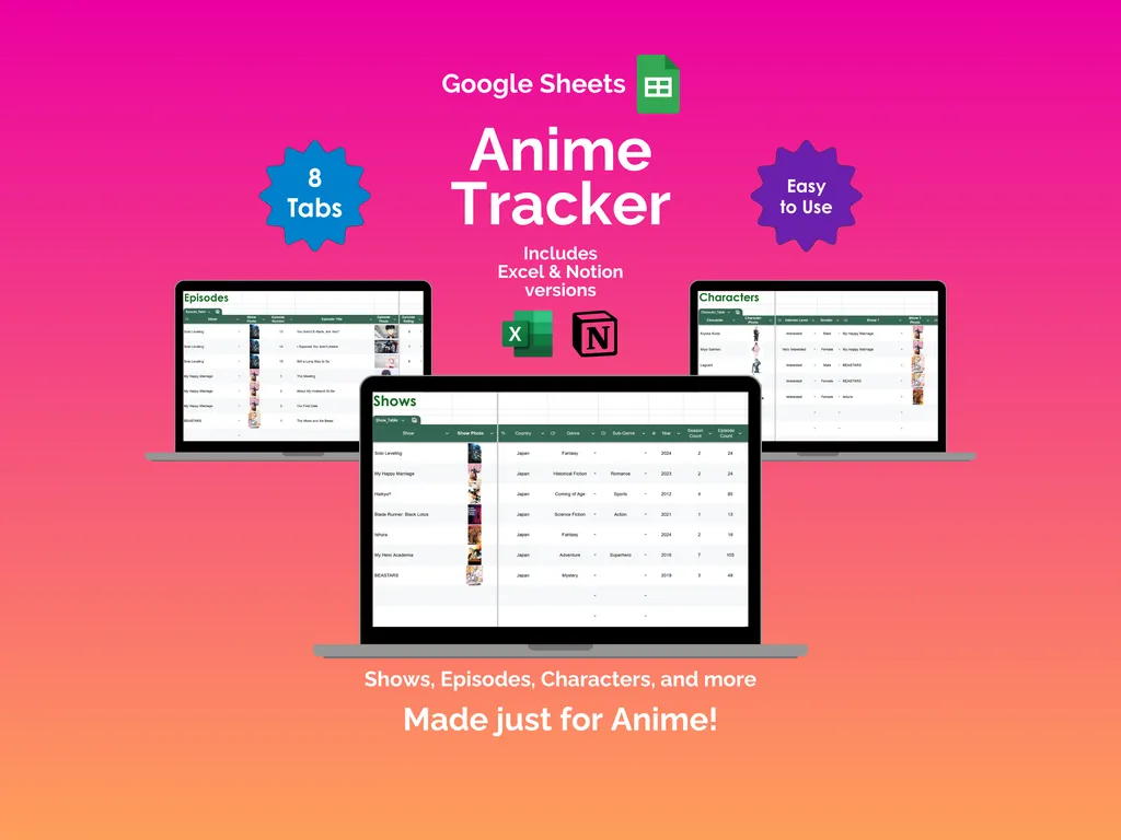 Anime Tracker - Sheets