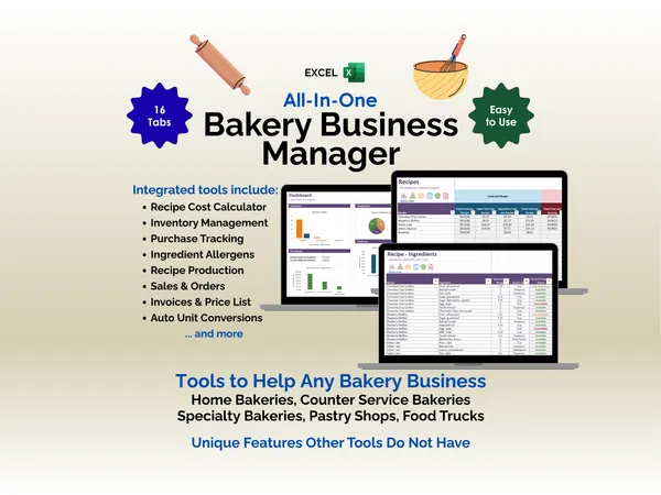 Bakery Business Manager - Excel