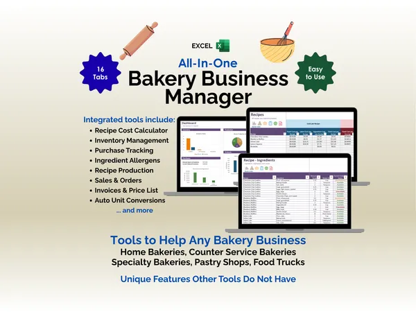 Bakery Business Manager - Excel