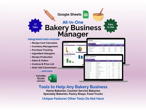 Bakery Business Manager - Google Sheets