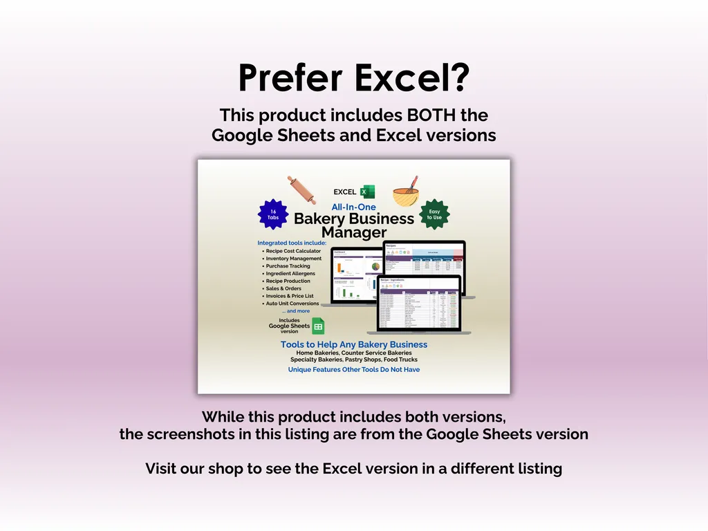 Bakery Business Manager - Sheets - Other