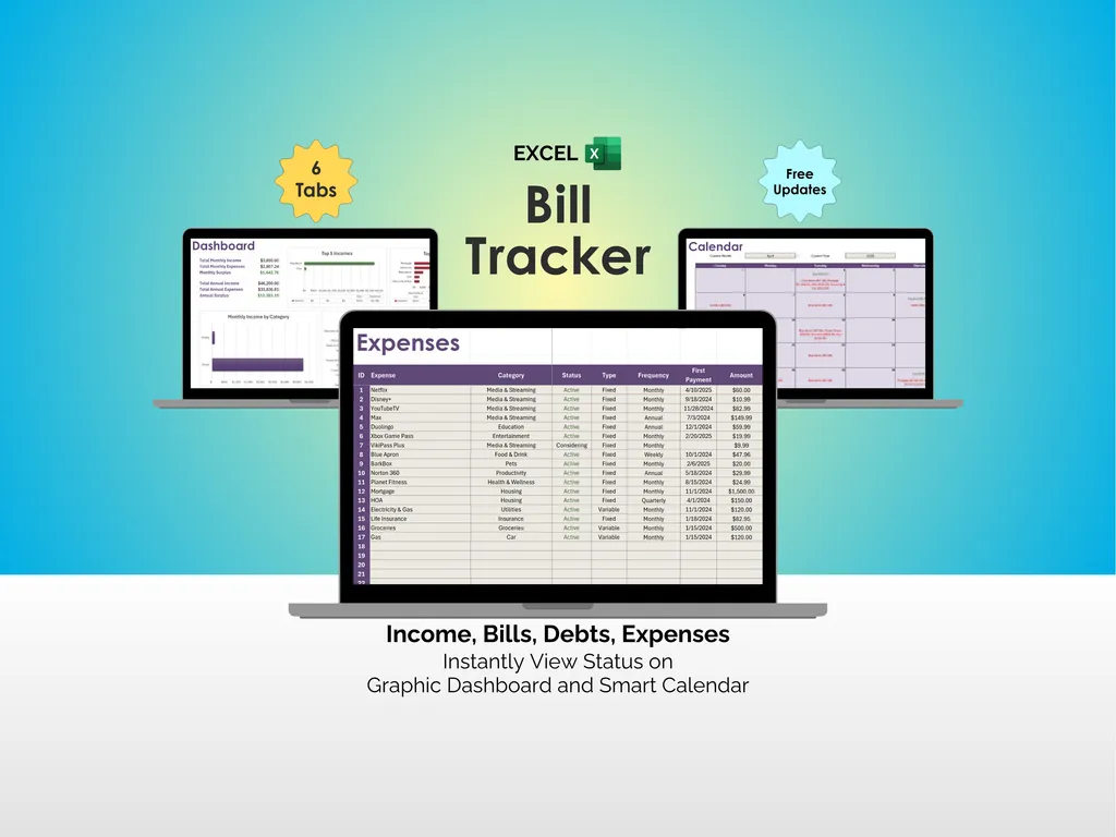 Bill Tracker - Excel