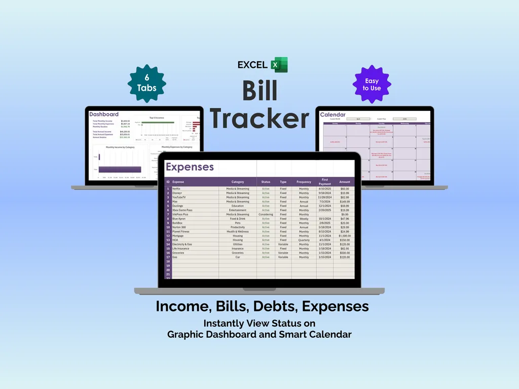 Bill Tracker - Excel