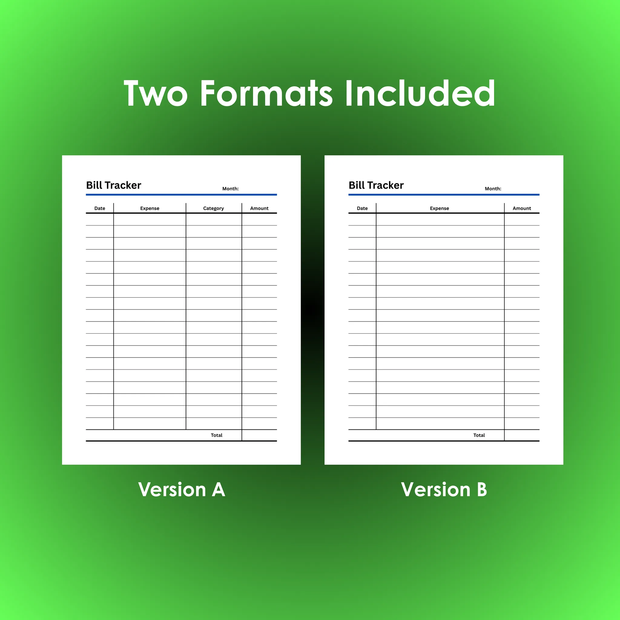 Bill Tracker - PDF - Formats