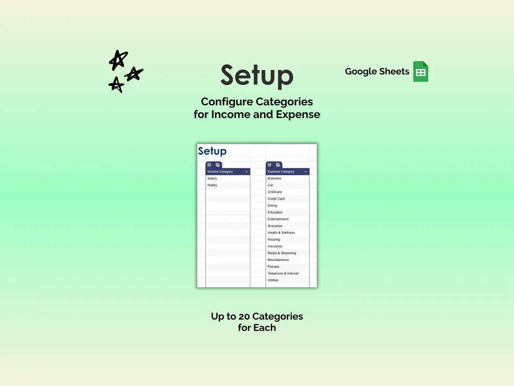 Bill Tracker - Sheets - Setup