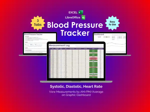 Blood Pressure Tracker - Excel