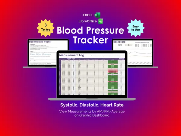 Blood Pressure Tracker - Excel