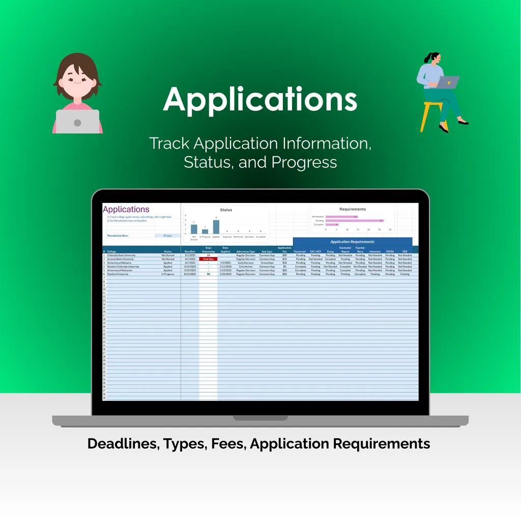 College Search Tool - Excel - Applications