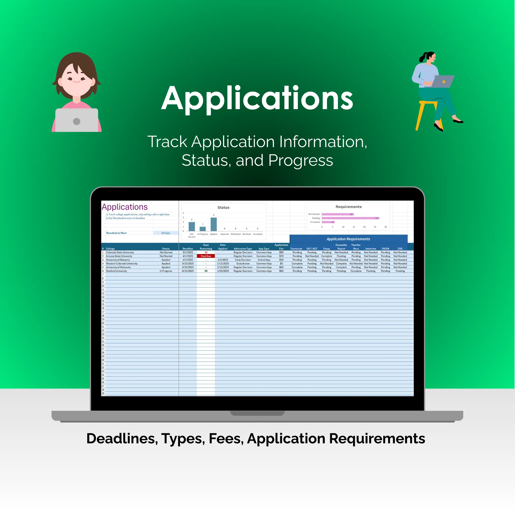 College Search Tool - Excel - Applications