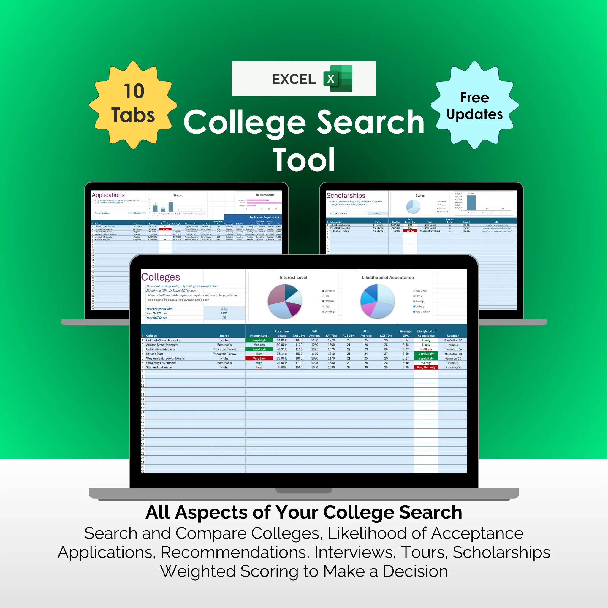 College Search Tool - Excel