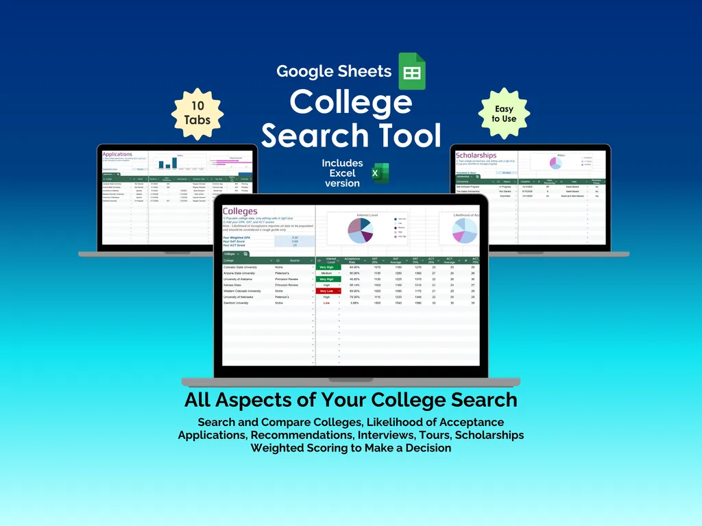 College Search Tool - Sheets
