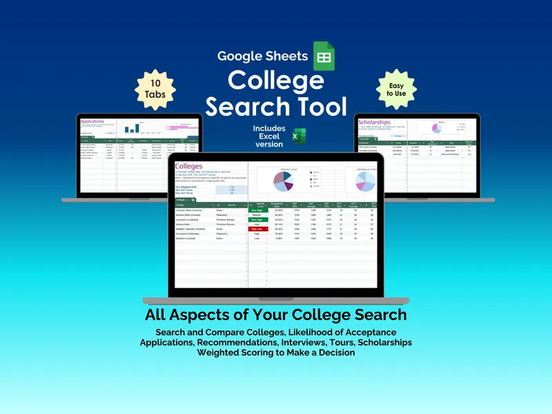 College Search Tool - Google Sheets