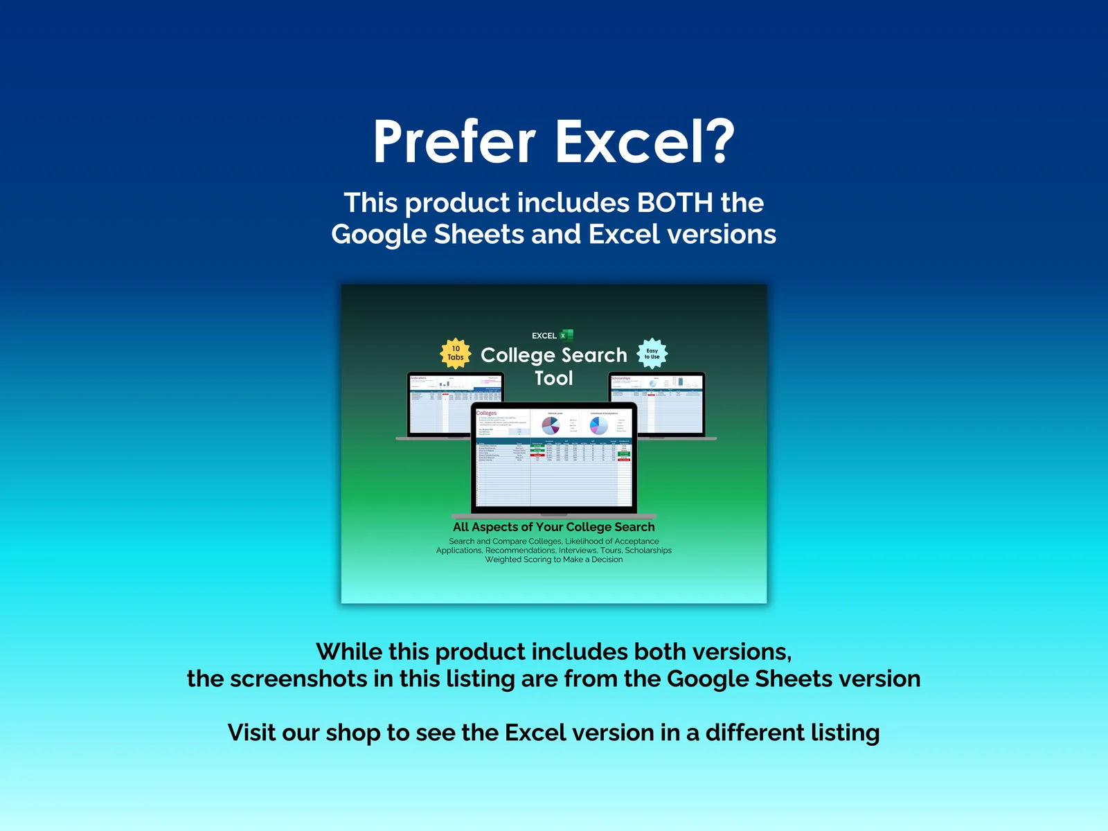 College Search Tool - Sheets - Other Versions