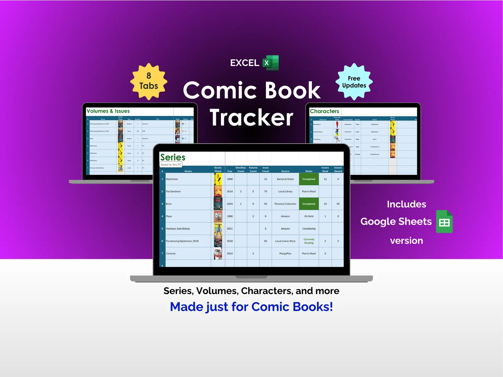Comic Book Tracker - Excel