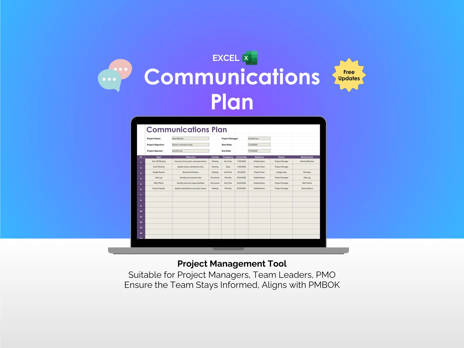 Communications Plan - Excel