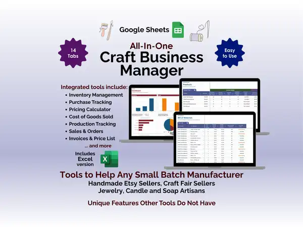 Craft Business Manager - Sheets