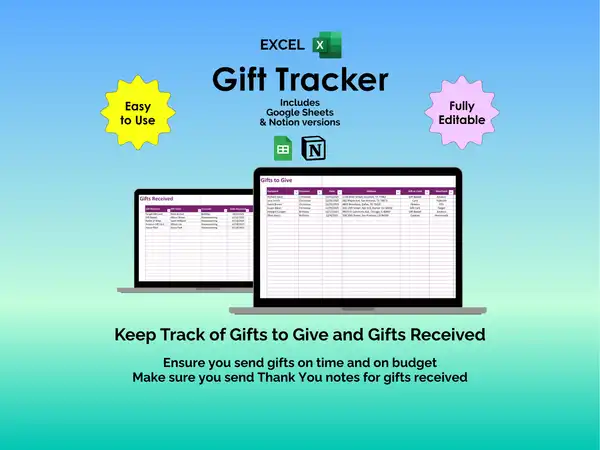Gift Tracker - Excel