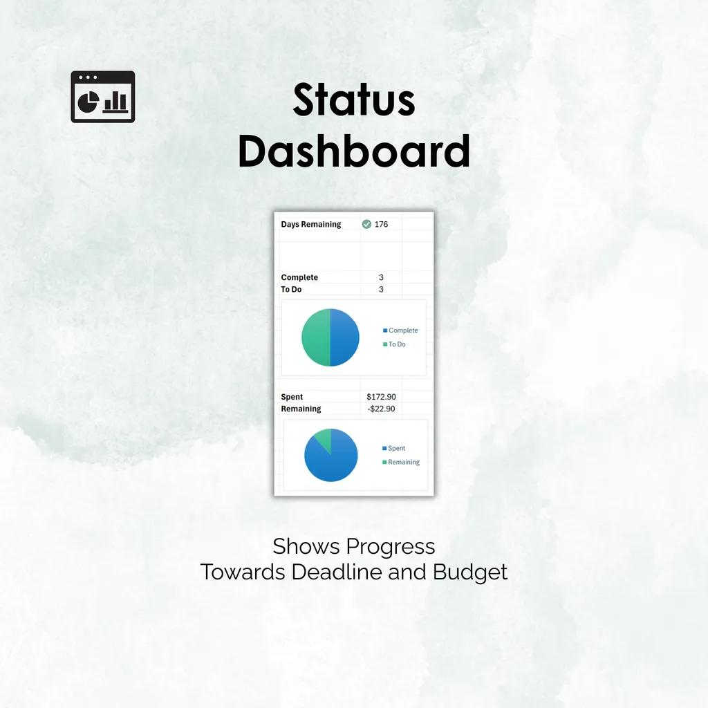 Gift Tracker - Excel - Dashboard