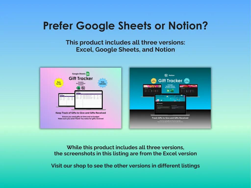 Gift Tracker - Excel - Other
